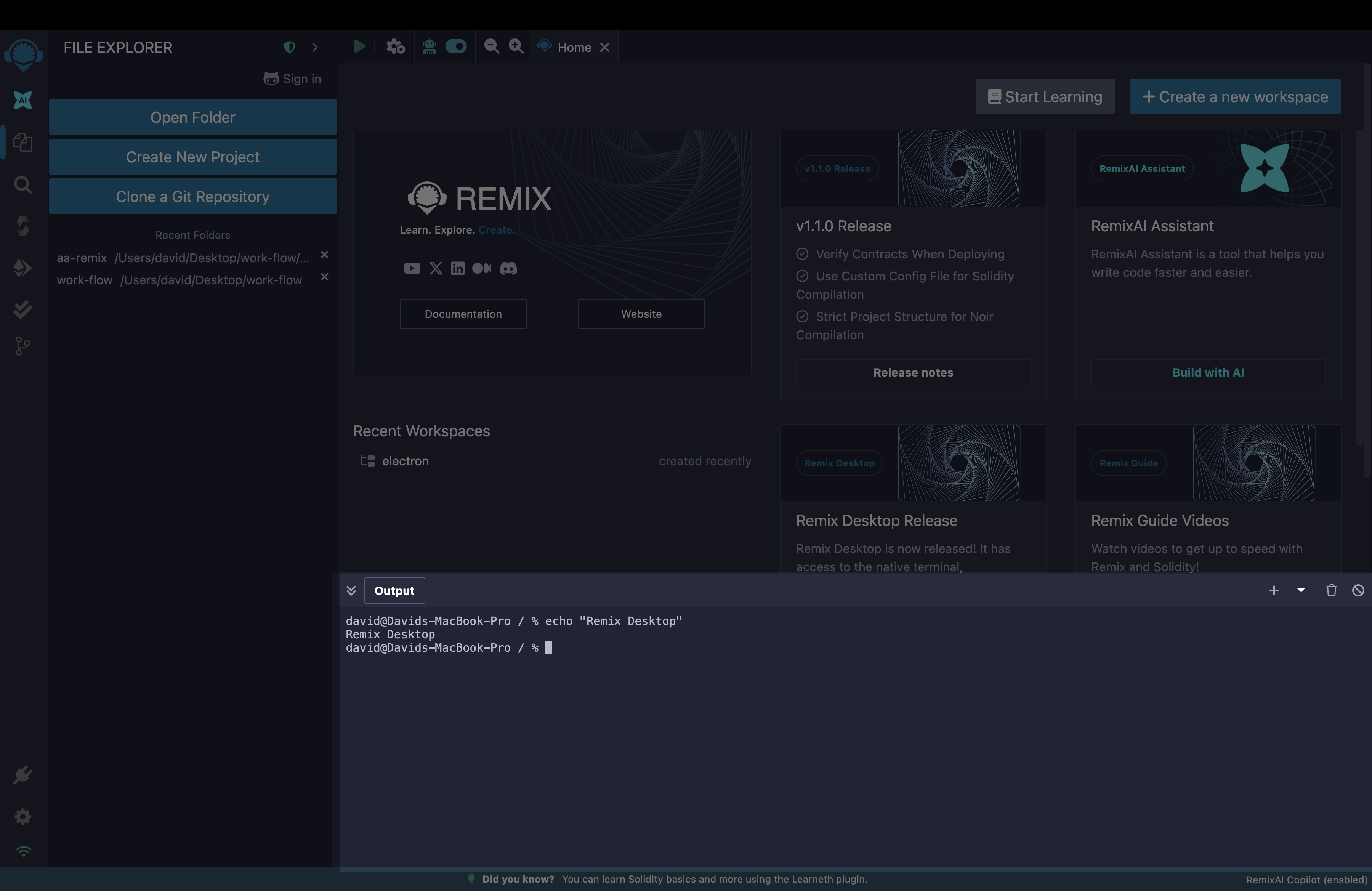 Native Terminal Remix Desktop