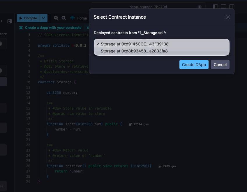 Selecting from multiple deployed instances