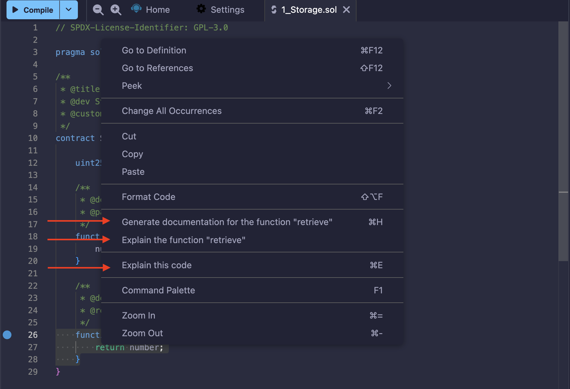 Remix AI right click menu