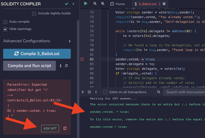 Compiler Explain Error